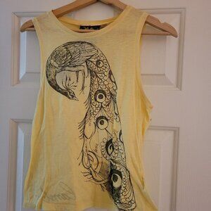 L.A.M.B Spring 2005 Peacock Yellow Tank Size M